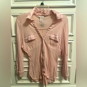 **Buy 4 Get 1 Free. $5 items only!  Light Pink Button Down Shirt